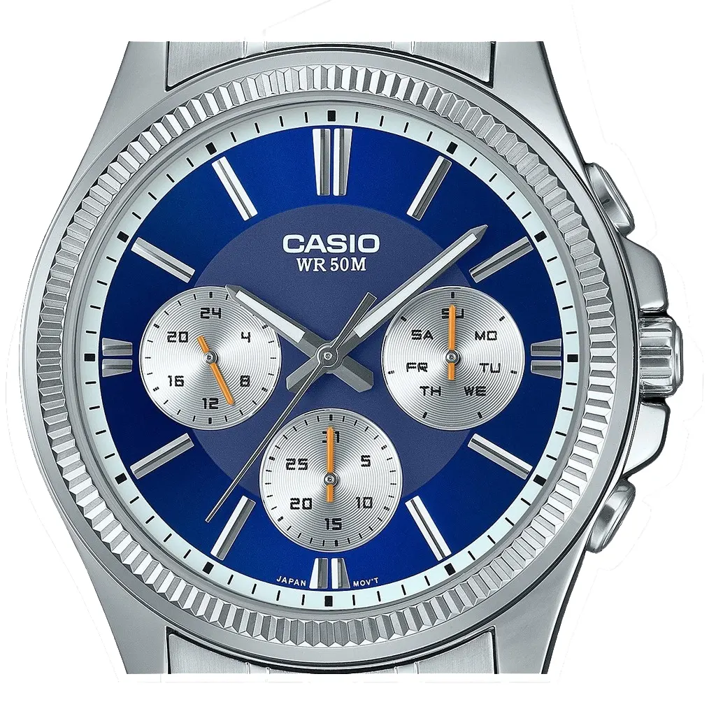 Casio Analogue Enticer Blue Dial Casual Men's Watch- MTP-1375D-2A1V